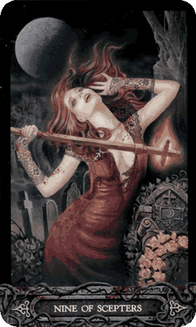 Nine of Wands. The Tarot of Vampyres [With Phantasmagoria] by Ian Daniels