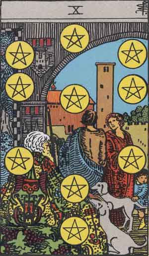 Ten of Pentacles Tarot Card 