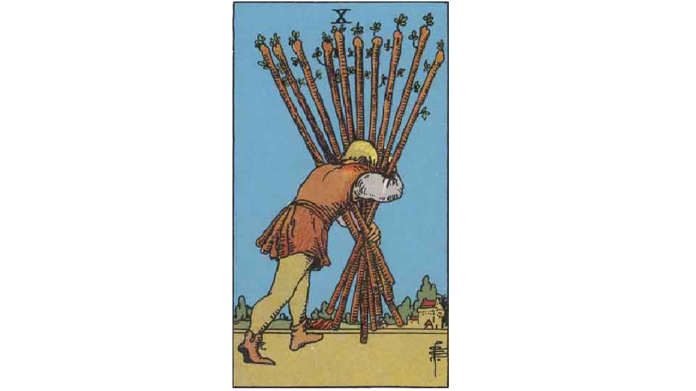Ten of Wands Tarot Card Symbolism