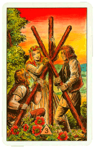 Three of Wands. Mirror of Fate Tarot