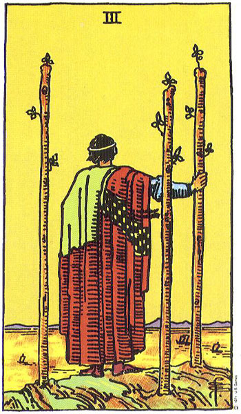 Three of Wands Tarot Card