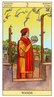 Two of Wands. New Vision Tarot