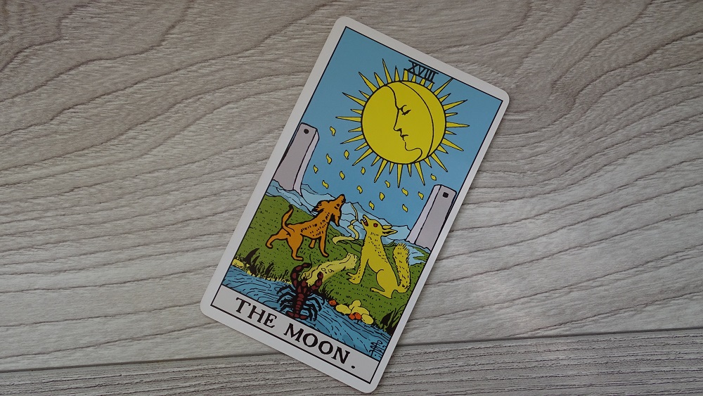 The Moon. Rider Waite Tarot Deck